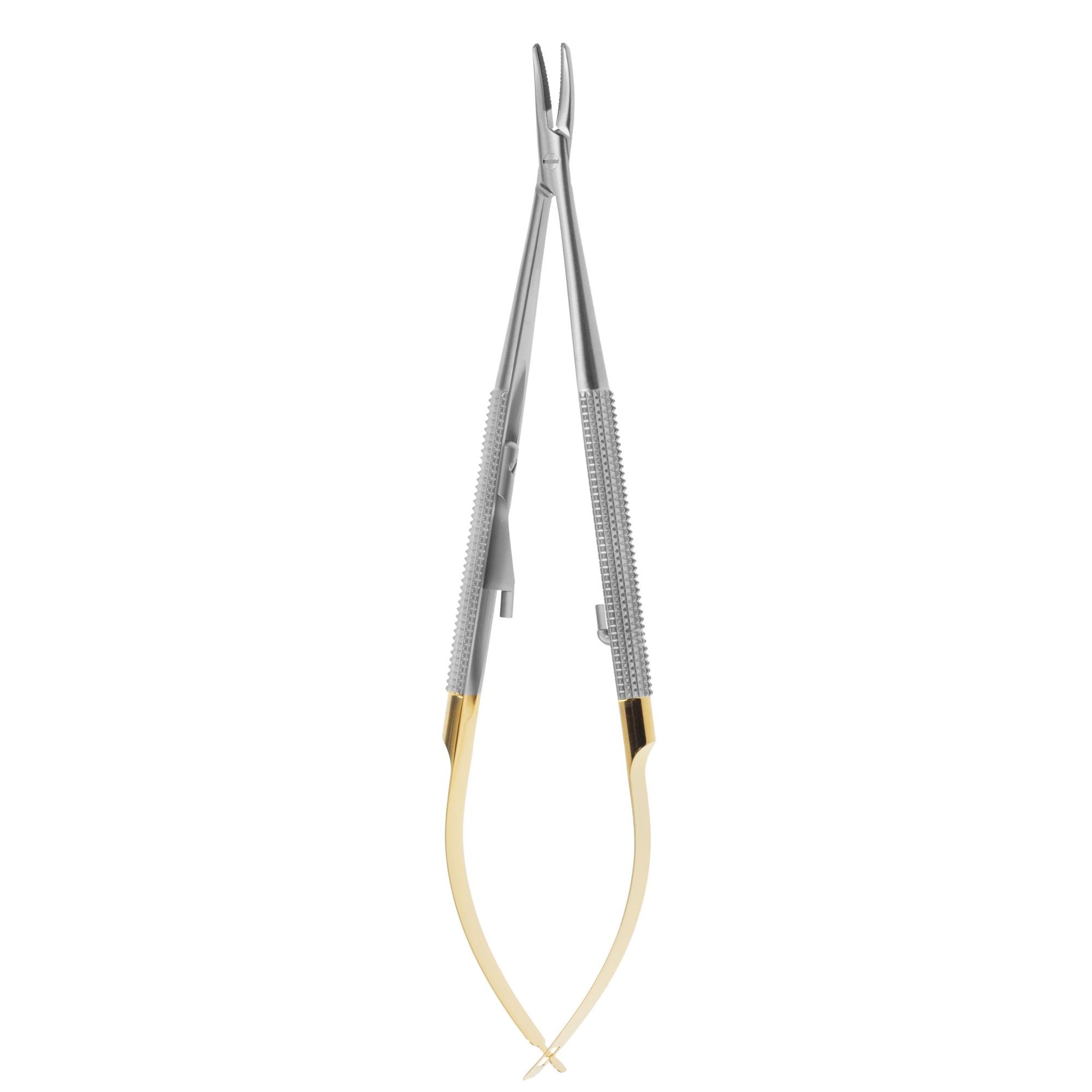 NEEDLE HOLDER CASTROVIEJO MM140 CURVED TC